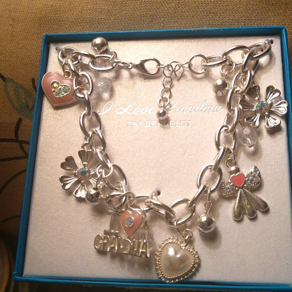 Grandma Silver-tone Charm Bracelet